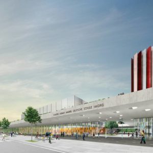 Deutsche Schule, hybrid architecture, ecosistema urbano, madrid, bioclimatic building,