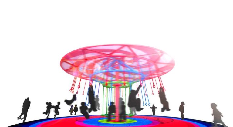 Energy Carousel, interactive public space, Dordrecht, ecosistema urbano
