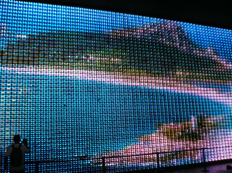 Galicia Pavilion at Zaragoza Expo 2008 by Ecosistema Urbano, screen made of water from galicia